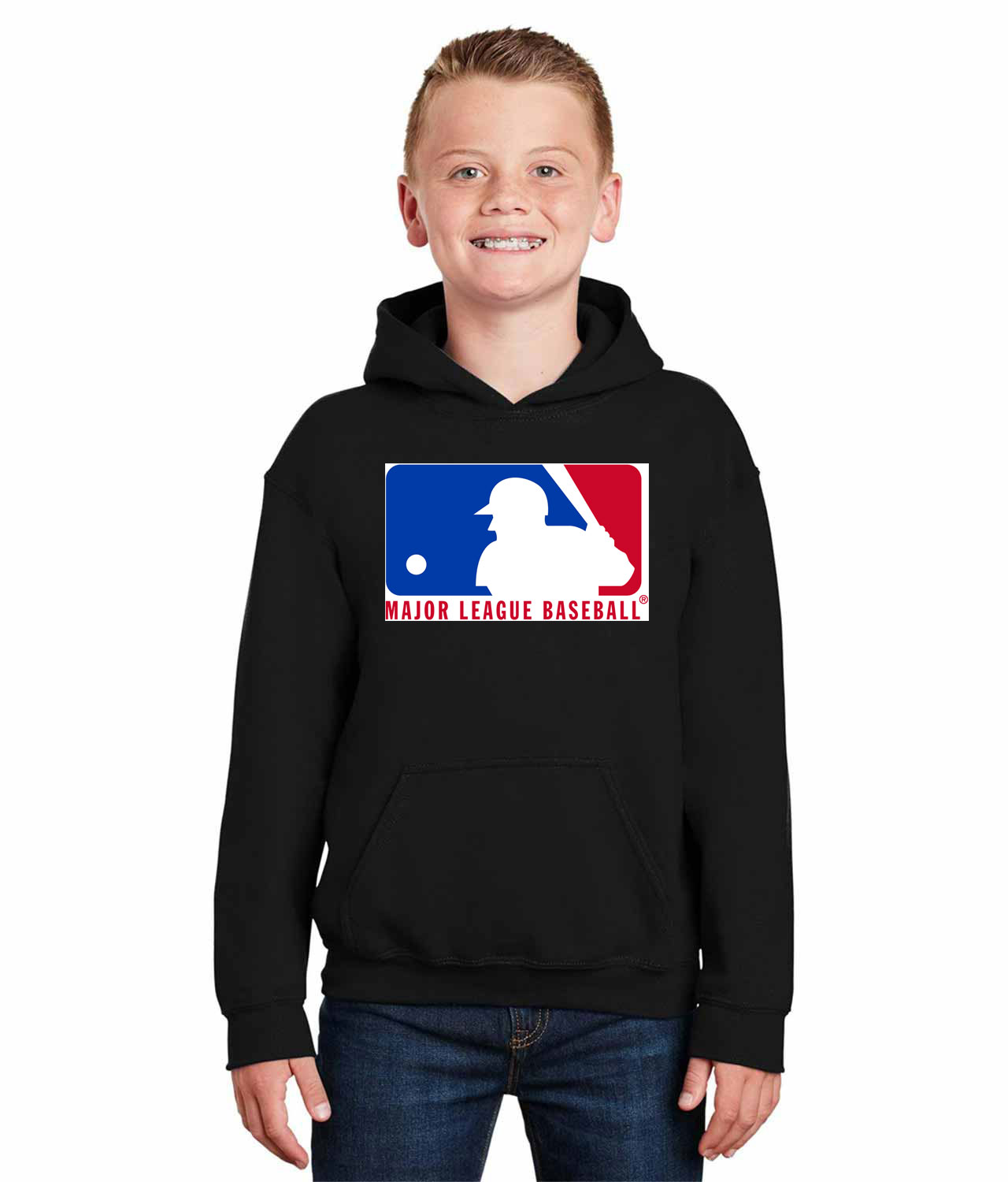 Major League Baseball 1969 Logo Emblem Customized Design on Youth Hoodie