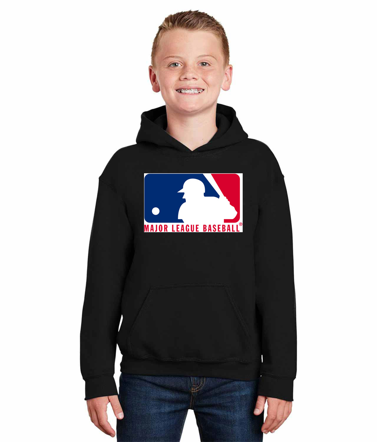 Major League Baseball 1992 Logo Emblem Customized Design on Youth Hoodie