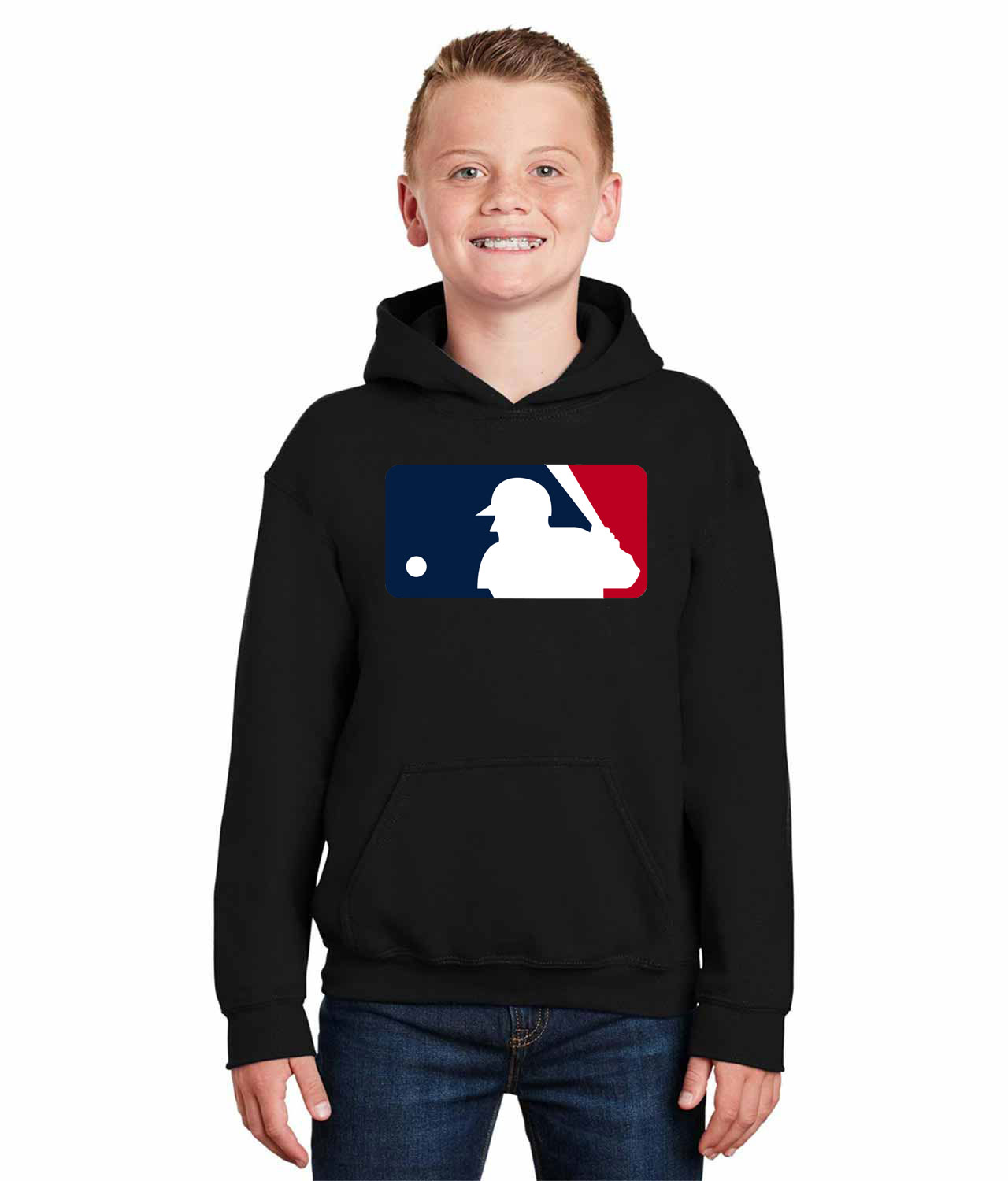 Major League Baseball 2019 Logo Emblem Customized Design on Youth Hoodie