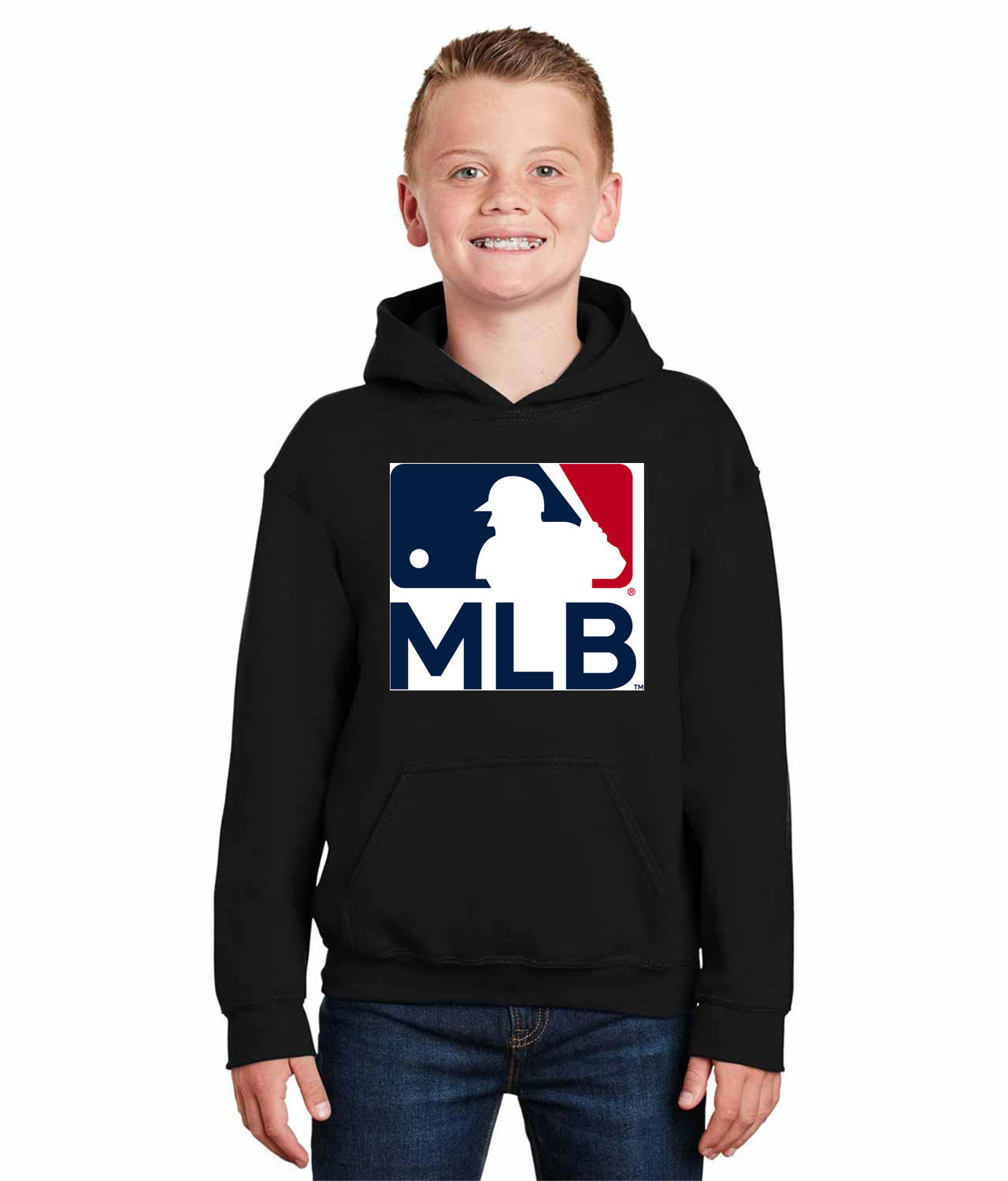 Major League Baseball Alternate 2019 Logo Emblem Customized Design on Youth Hoodie