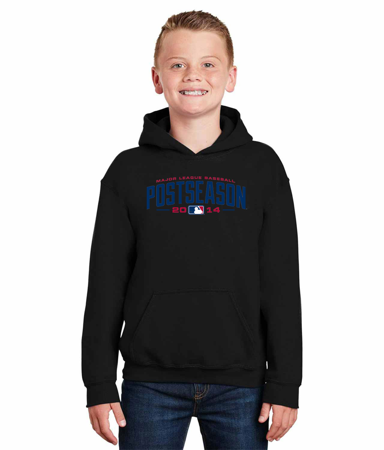 2014 Major League Baseball Postseason Primary Logo Emblem Customized Design on Youth Hoodie