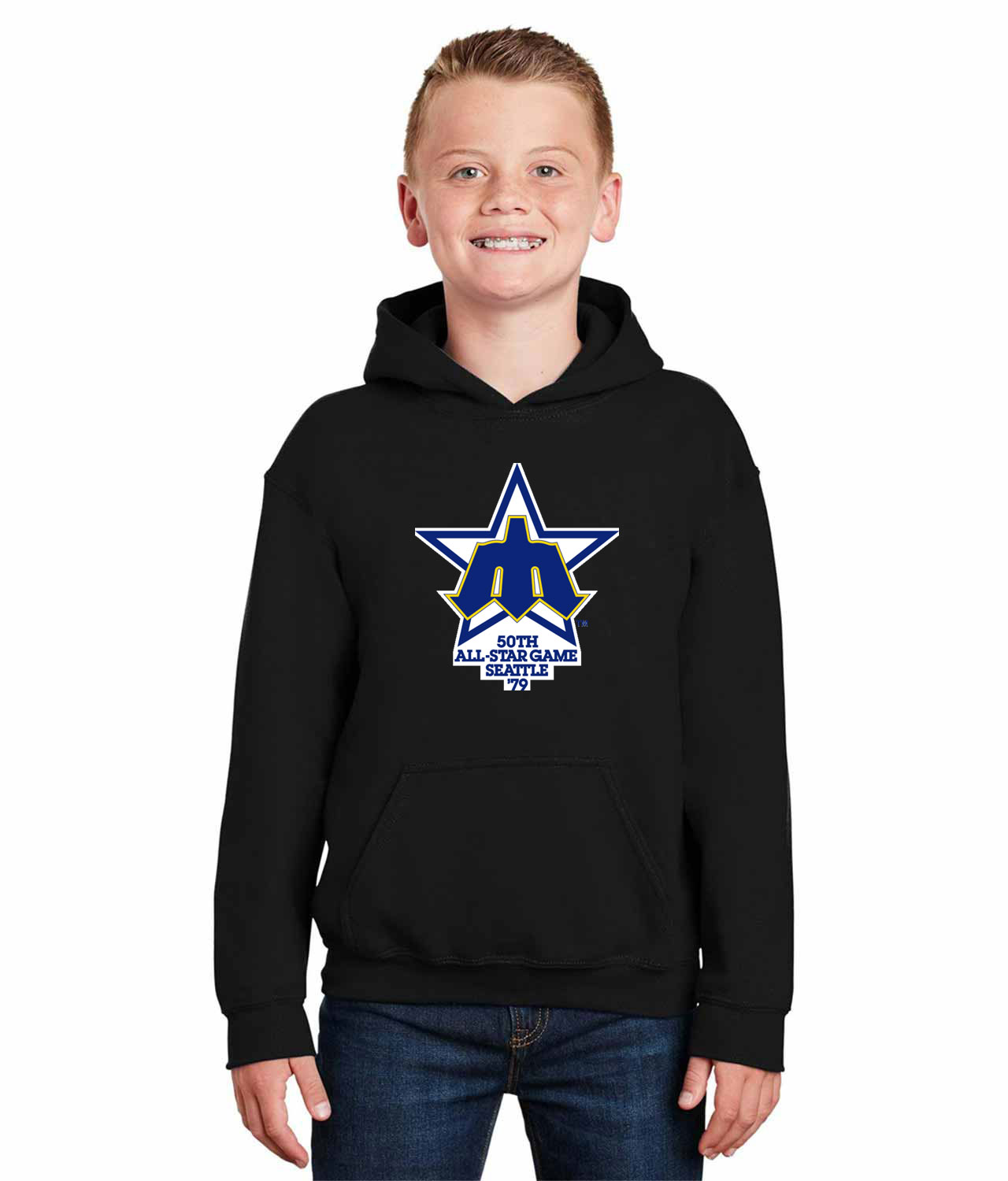 1979 MLB All-Star Game The Kingdome Seattle Washington Baseball Logo Symbol Emblem Customized Design on Youth Hoodie