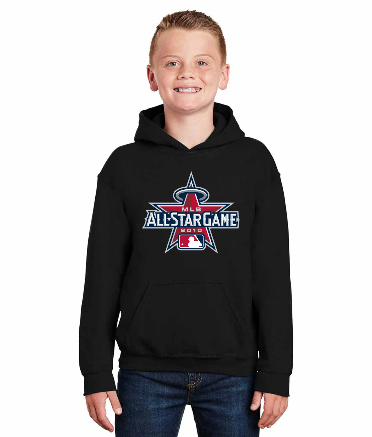 2010 MLB All-Star Game Angel Stadium Anaheim California Baseball Logo Symbol Emblem Customized Design on Youth Hoodie