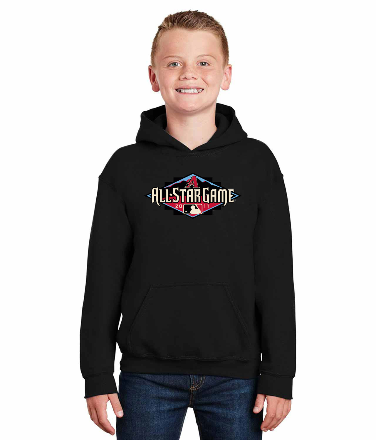 2011 MLB All-Star Game Chase Field Phoenix Arizona Baseball Logo Symbol Emblem Customized Design on Youth Hoodie