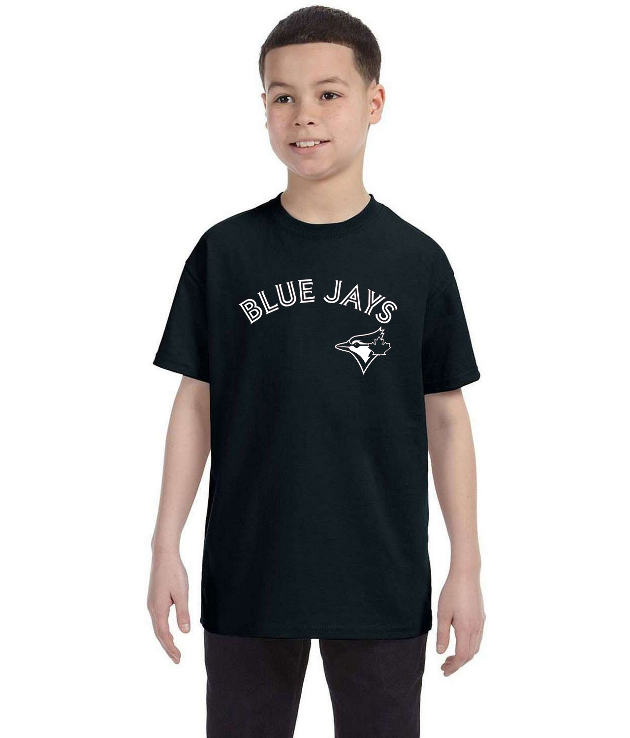 Toronto Blue Jays Jersey 2017-19 Baseball Logo Symbol Emblem Customized Design on Youth T-Shirt Tee