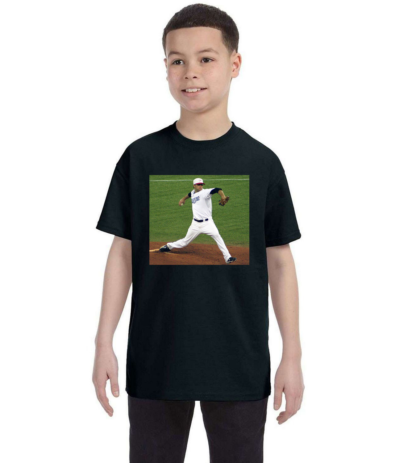 2010 Brandon Morrow Toronto Blue Jays Photo Baseball Logo Symbol Emblem Customized Design on Youth T-Shirt Tee