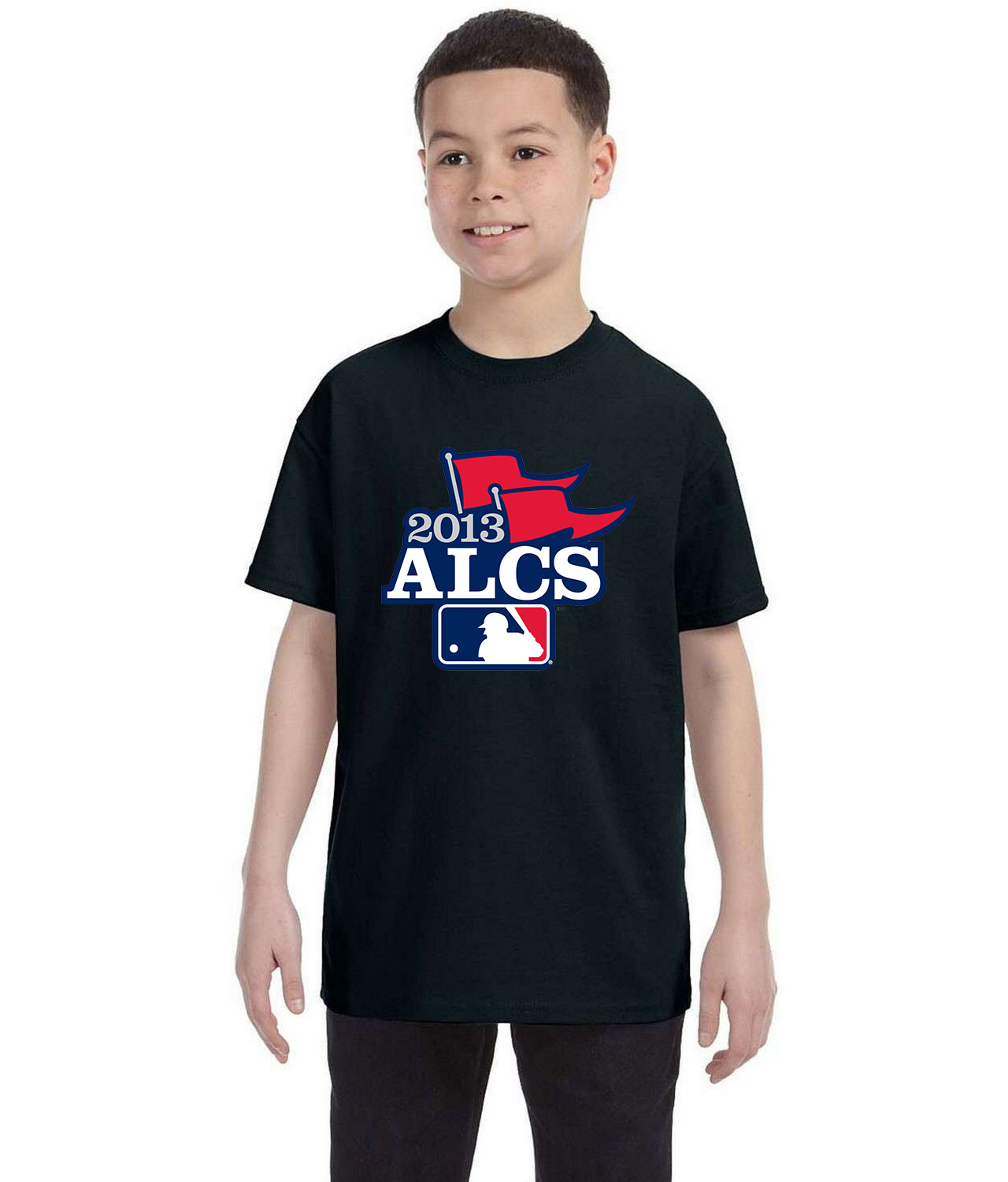2013 ALCS American League Championship Series Baseball Logo Symbol Emblem Customized Design on Youth T-Shirt Tee
