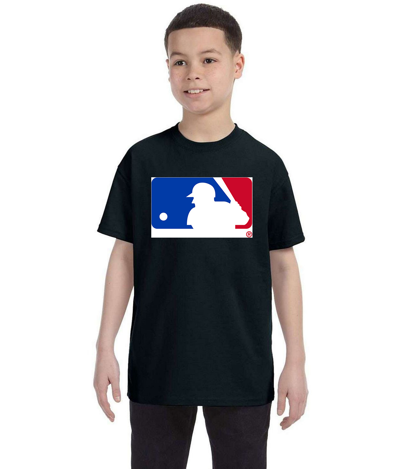 Major League Baseball 1969 Alternate Baseball Logo Symbol Emblem Customized Design on Youth T-Shirt Tee