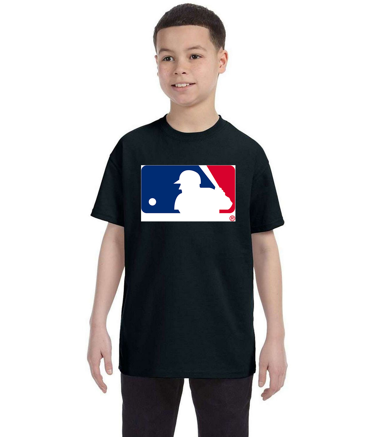 Major League Baseball 1992 Alternate Baseball Logo Symbol Emblem Customized Design on Youth T-Shirt Tee
