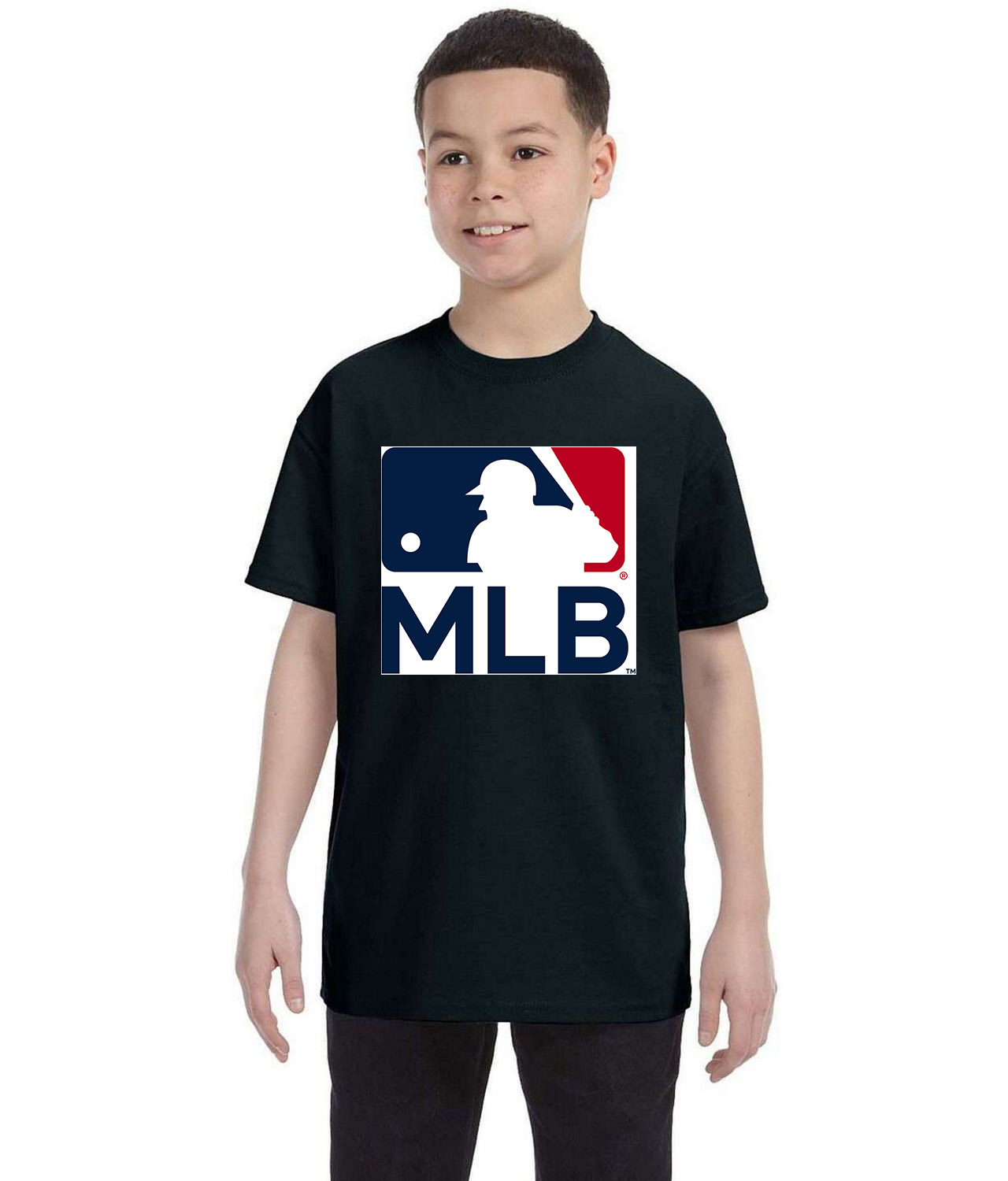 Major League Baseball Alternate 2019 Baseball Logo Symbol Emblem Customized Design on Youth T-Shirt Tee