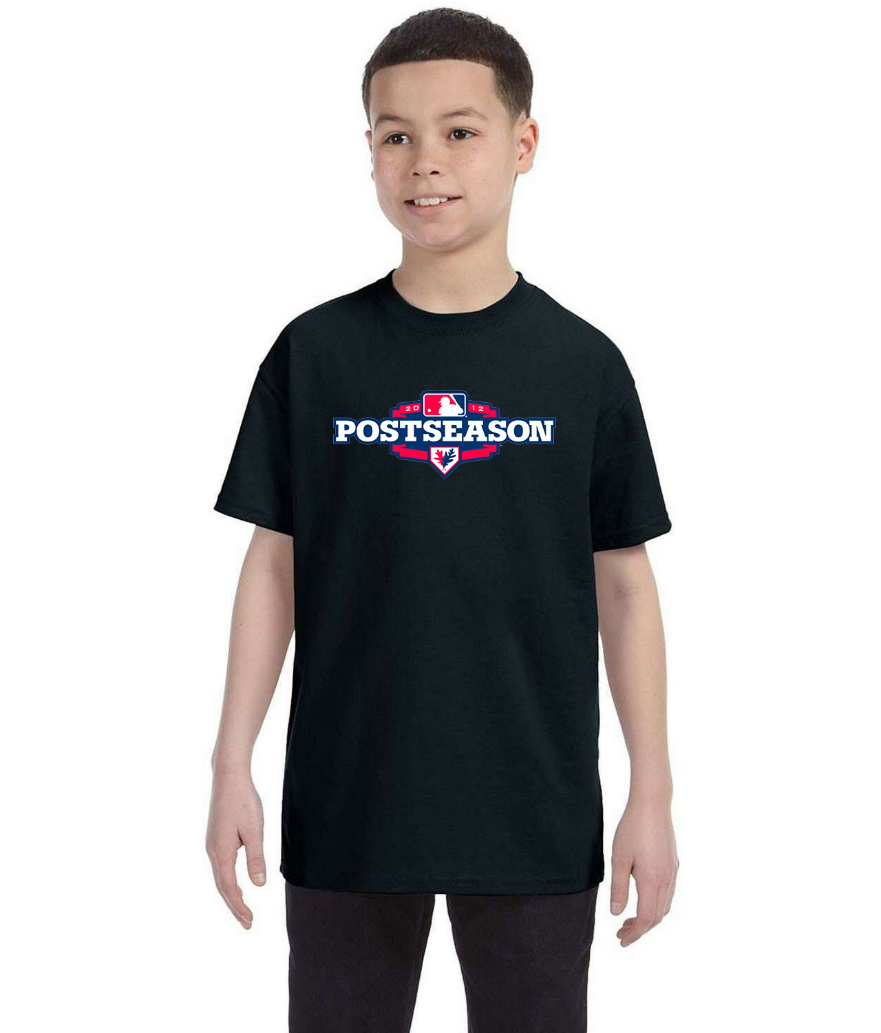2012 MLB Postseason Primary Baseball Logo Symbol Emblem Customized Design on Youth T-Shirt Tee