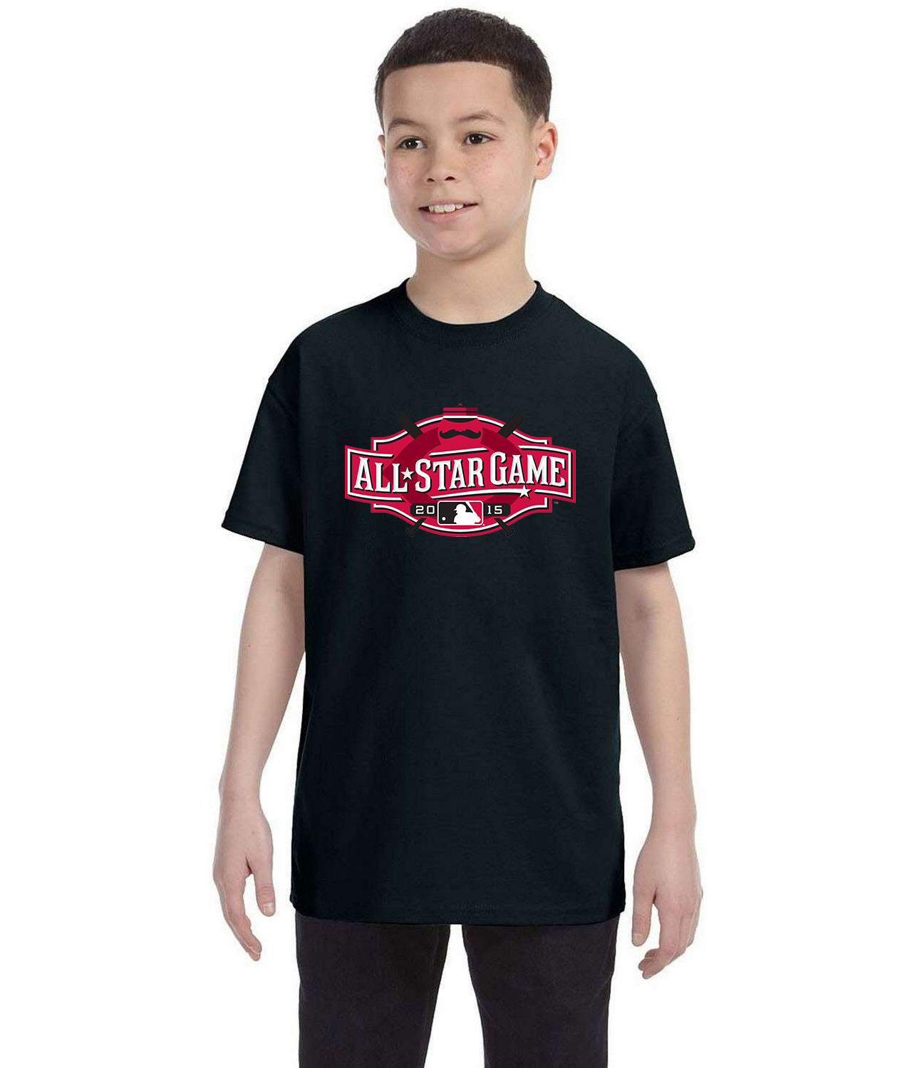 2015 MLB All-Star Game - Cincinnati Ohio Baseball Logo Symbol Emblem Customized Design on Youth T-Shirt Tee