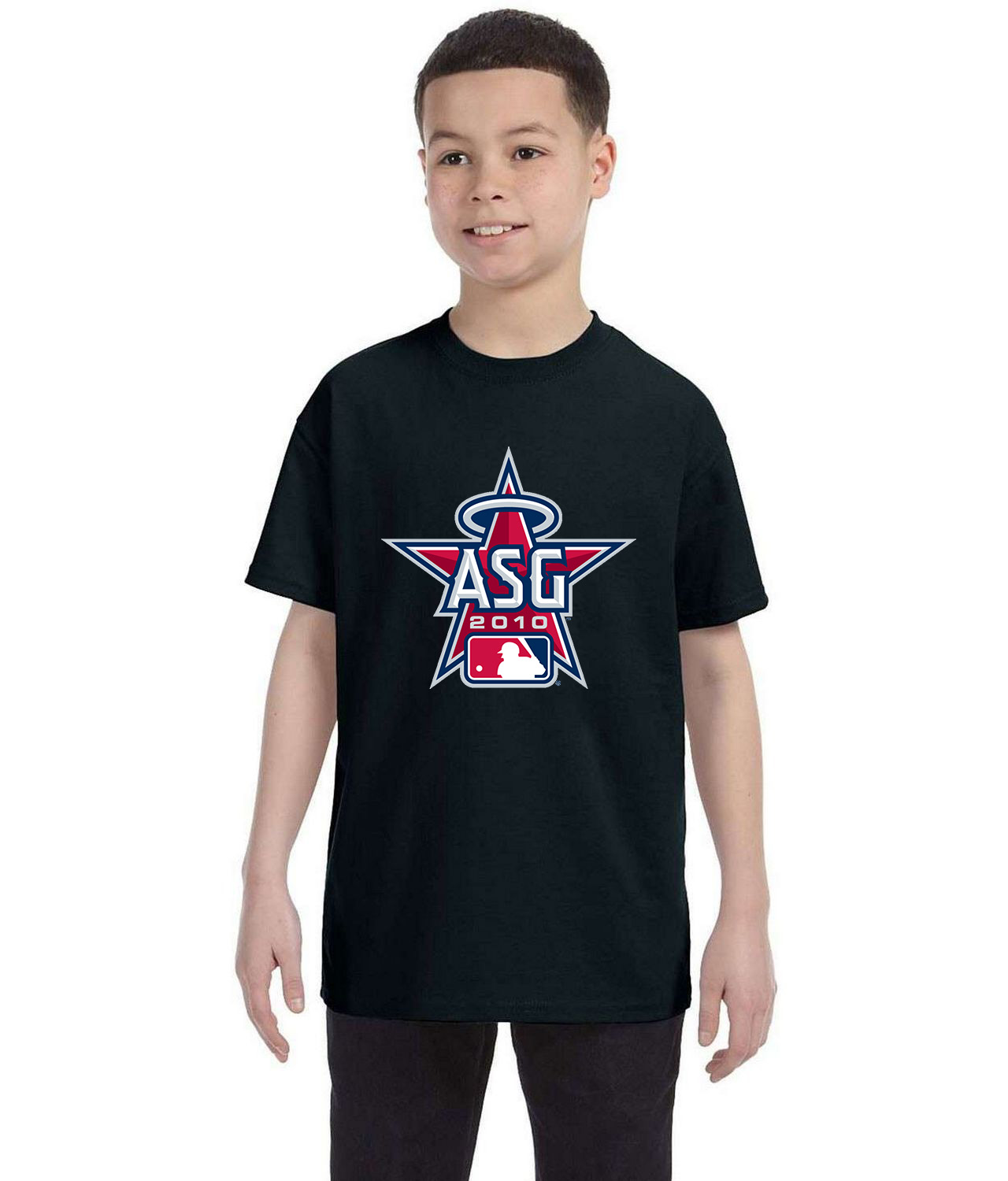 2010 ASG MLB All-Star Game At Angel Stadium Anaheim California Baseball Logo Symbol Emblem Customized Design on Youth T-Shirt Tee