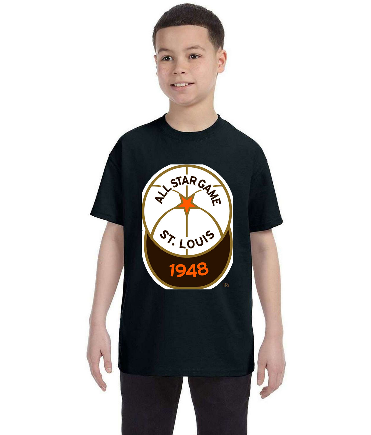 1948 MLB All-Star Game Sportsman's Park St. Louis Missouri Baseball Logo Symbol Emblem Customized Design on Youth T-Shirt Tee