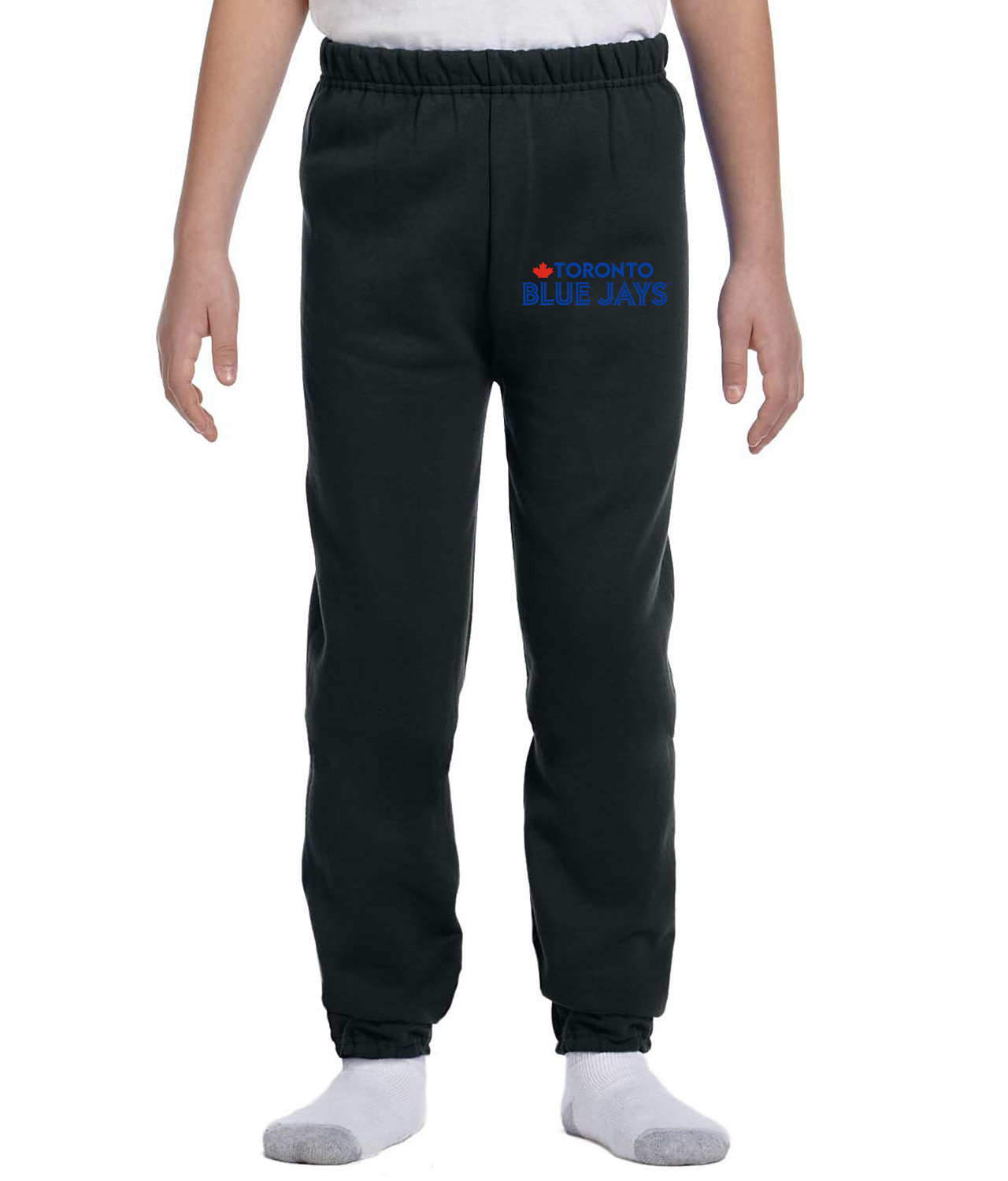 Toronto Blue Jays 2012 Baseball Logo Symbol Emblem Customized Design on Youth Closed-Bottom Sweatpants