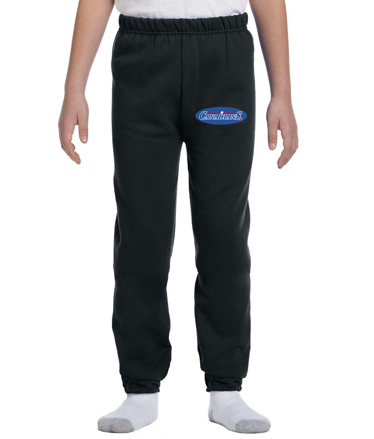 Vancouver Canadians 2000-2004 Baseball Logo Symbol Emblem Customized Design on Youth Closed-Bottom Sweatpants