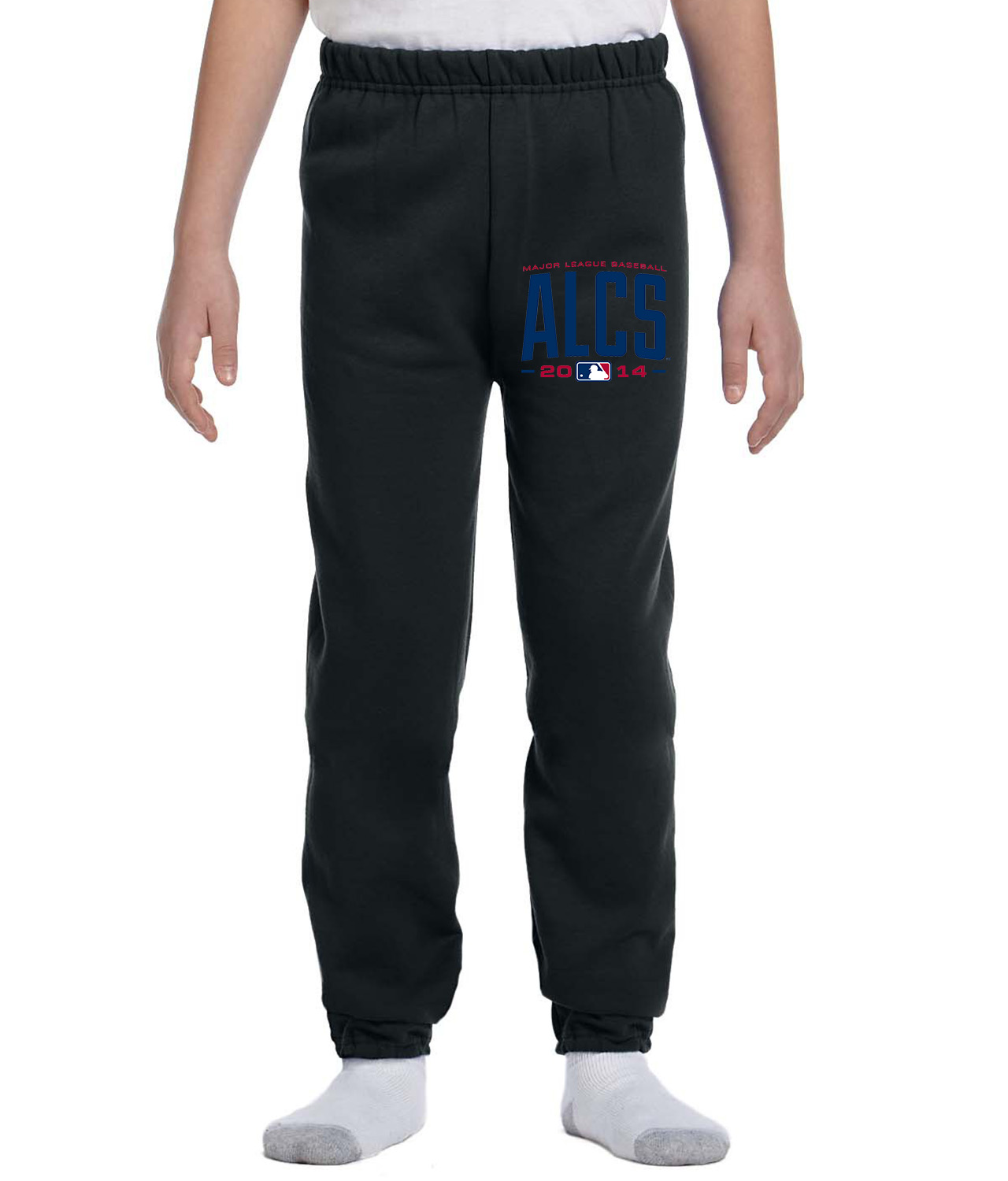 2014 ALCS American League Championship Series Baseball Logo Symbol Emblem Customized Design on Youth Closed-Bottom Sweatpants