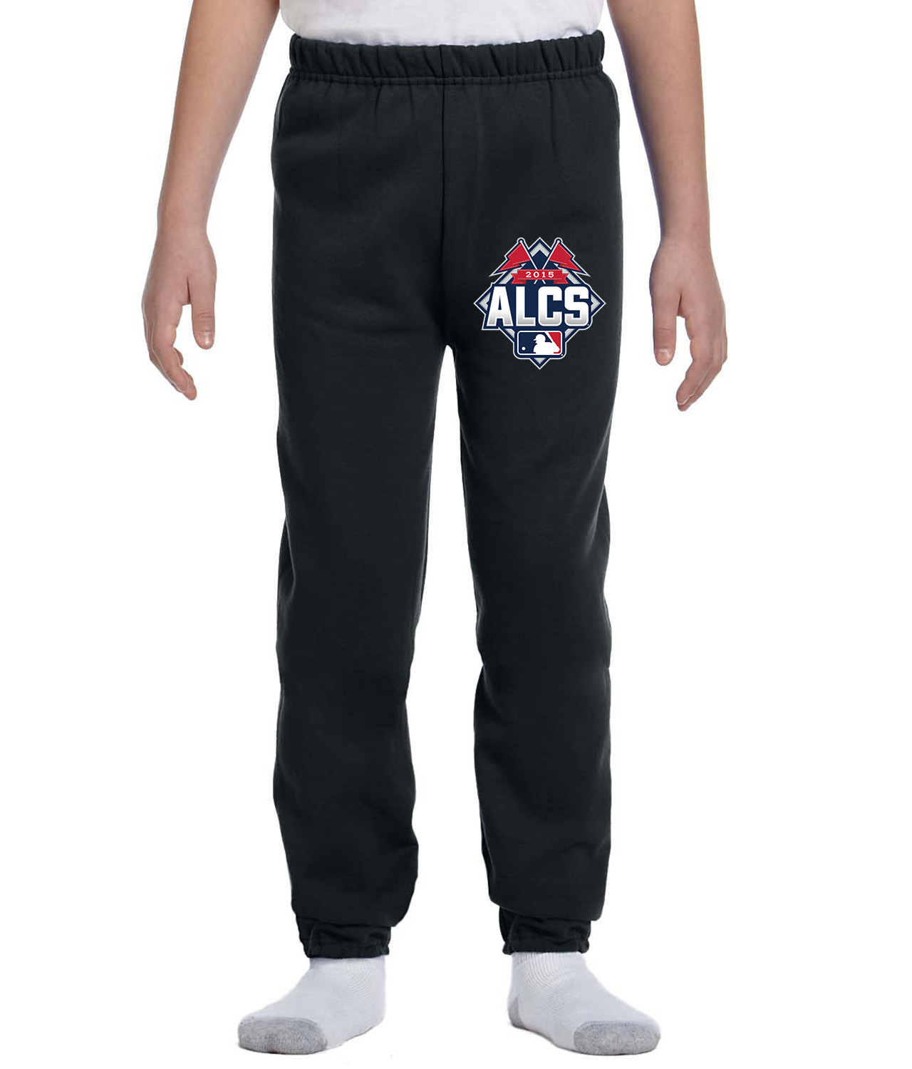 2015 ALCS American League Championship Series Baseball Logo Symbol Emblem Customized Design on Youth Closed-Bottom Sweatpants
