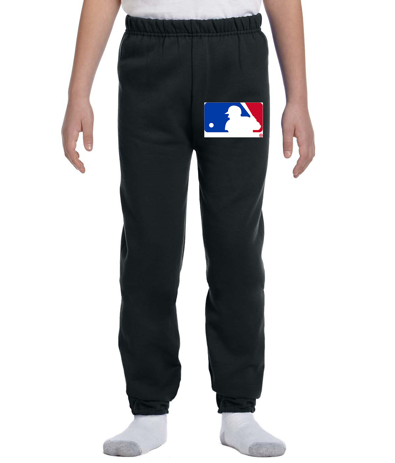 Major League Baseball 1969 Alternate Logo Emblem Customized Design on Youth Closed-Bottom Sweatpants