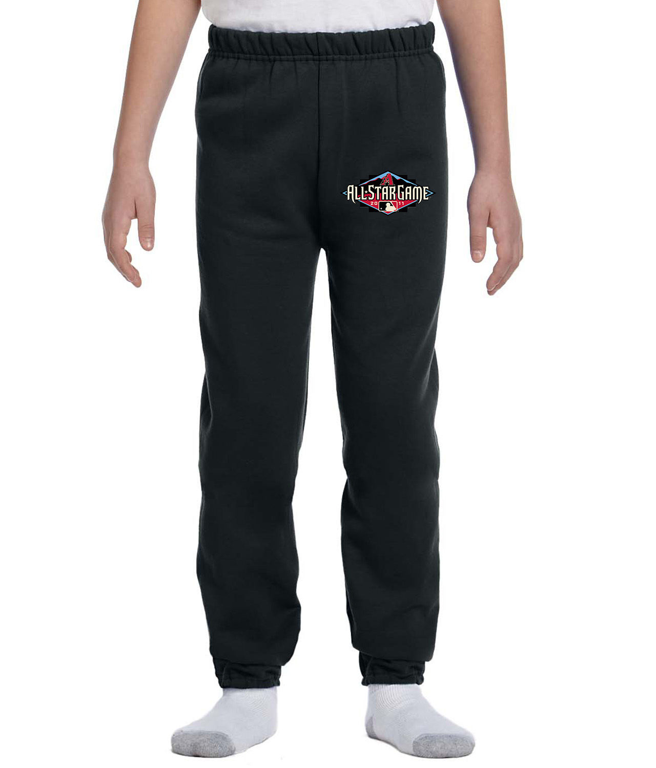 2011 MLB All-Star Game Chase Field Phoenix Arizona Baseball Logo Symbol Emblem Customized Design on Youth Closed-Bottom Sweatpants
