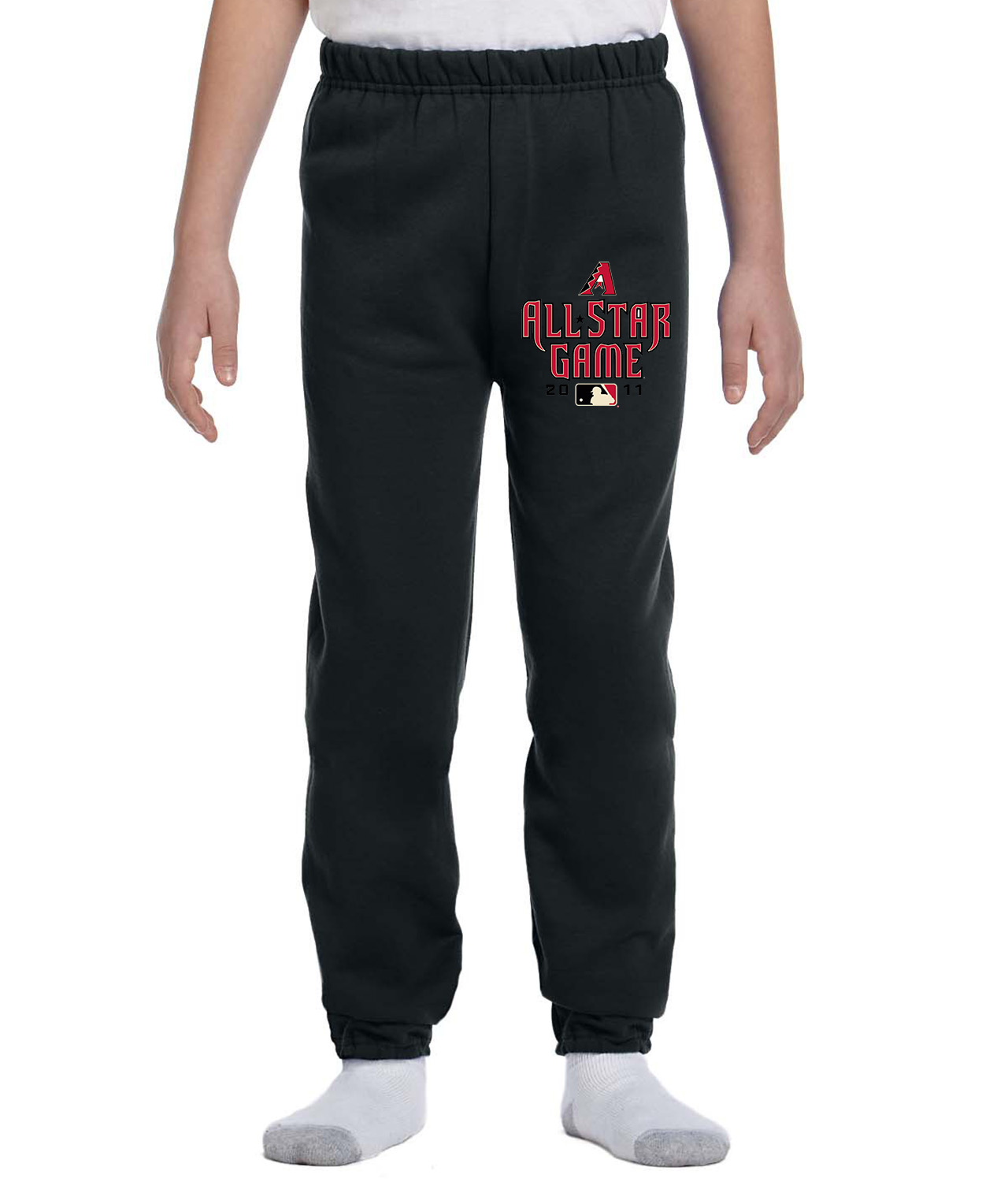 2011 MLB All-Star Game Chase Field Phoenix-Arizona Baseball Logo Symbol Emblem Customized Design on Youth Closed-Bottom Sweatpants