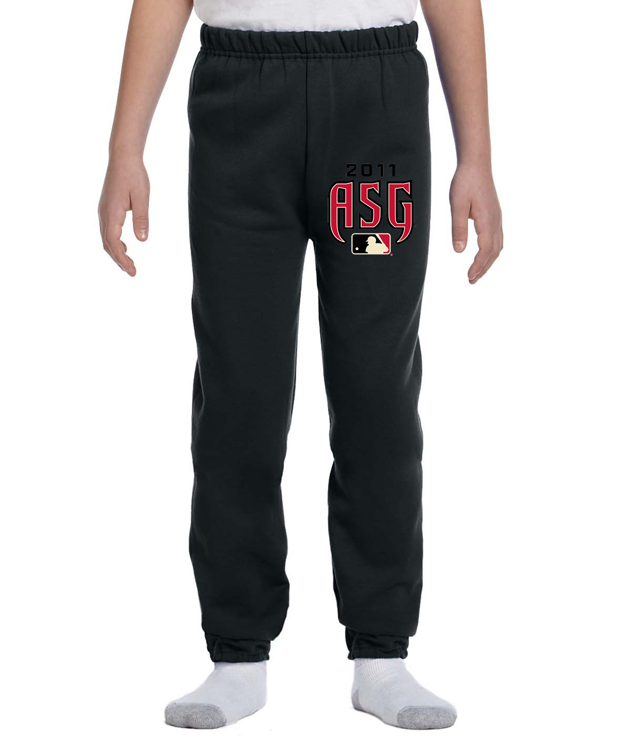 2011 ASG MLB All-Star Game Chase Field Phoenix Arizona Baseball Logo Symbol Emblem Customized Design on Youth Closed-Bottom Sweatpants