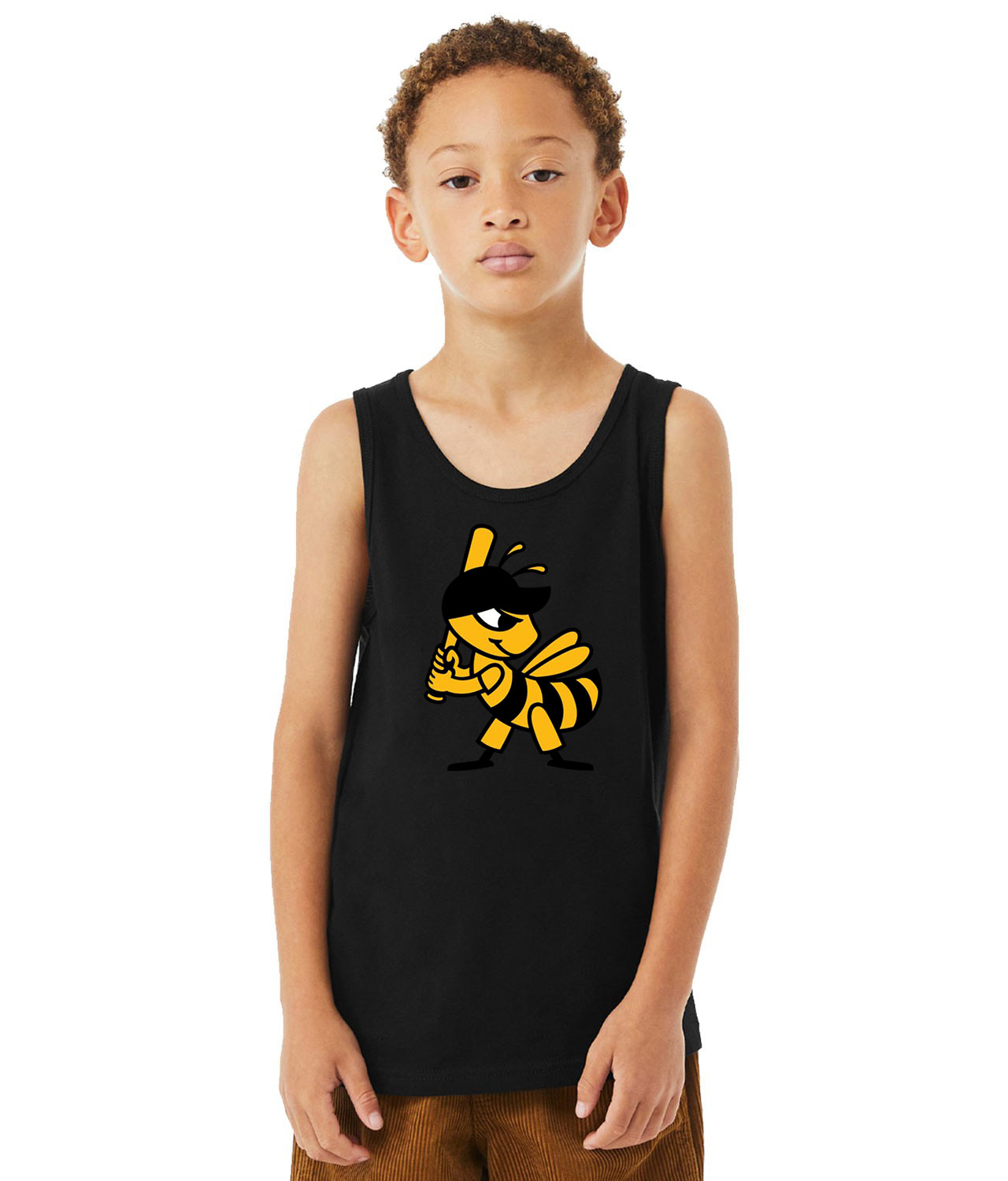 Salt Lake Bees Symbol Baseball Logo Symbol Emblem Customized Design on Youth Tank Top