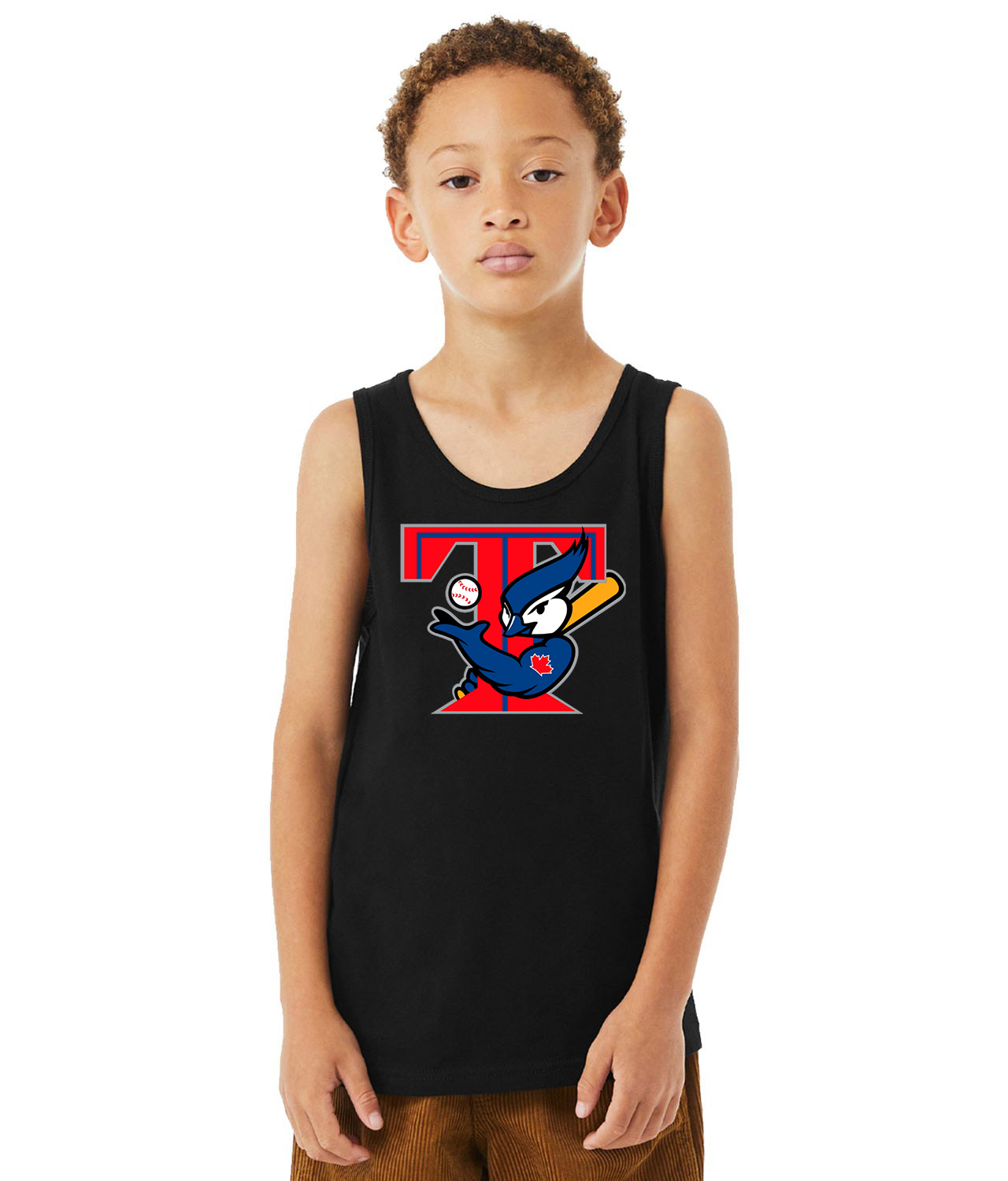 Toronto Blue Jays 2003 Baseball Logo Symbol Emblem Customized Design on Youth Tank Top