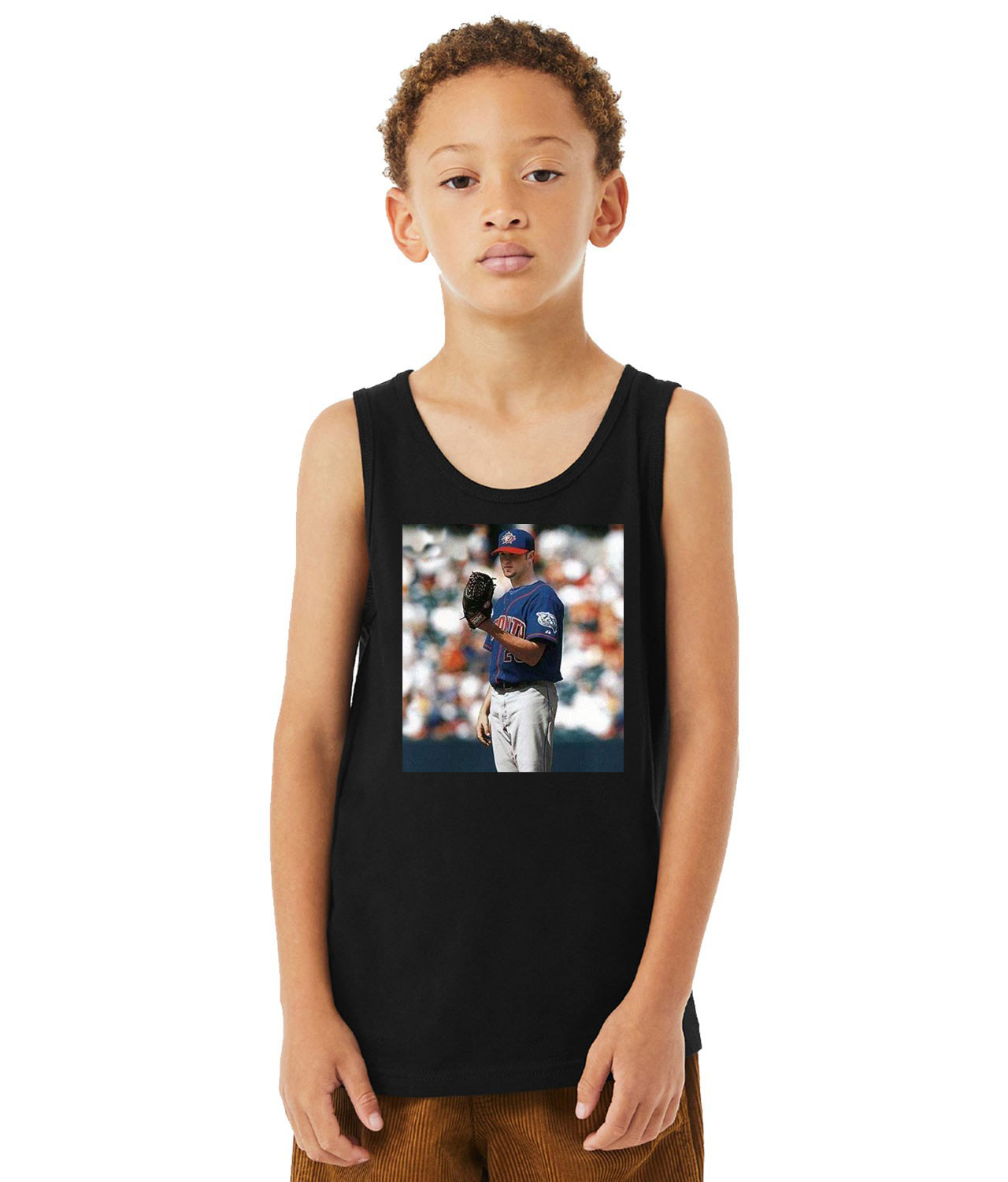 2001 Brandon Lyon Toronto Blue Jays Photo Baseball Logo Symbol Emblem Customized Design on Youth Tank Top