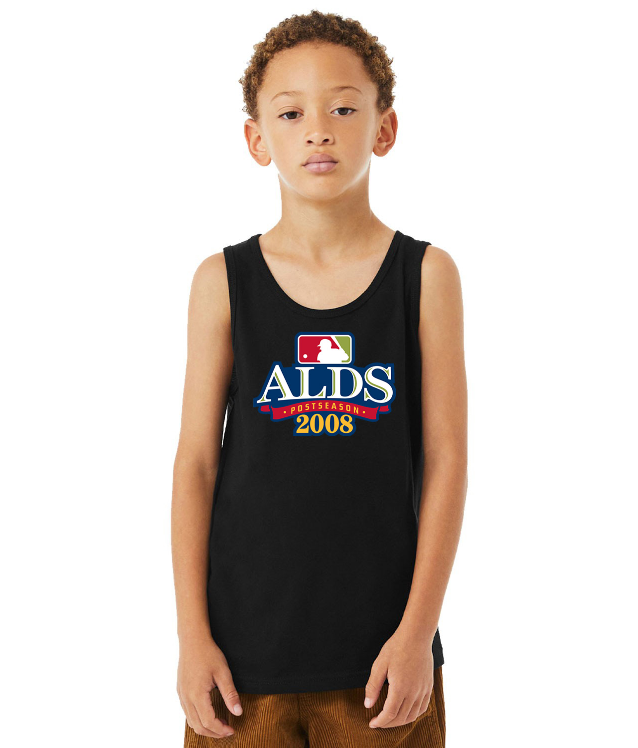 2008 American League Division Series ALDS Post Season Baseball Logo Symbol Emblem Customized Design on Youth Tank Top