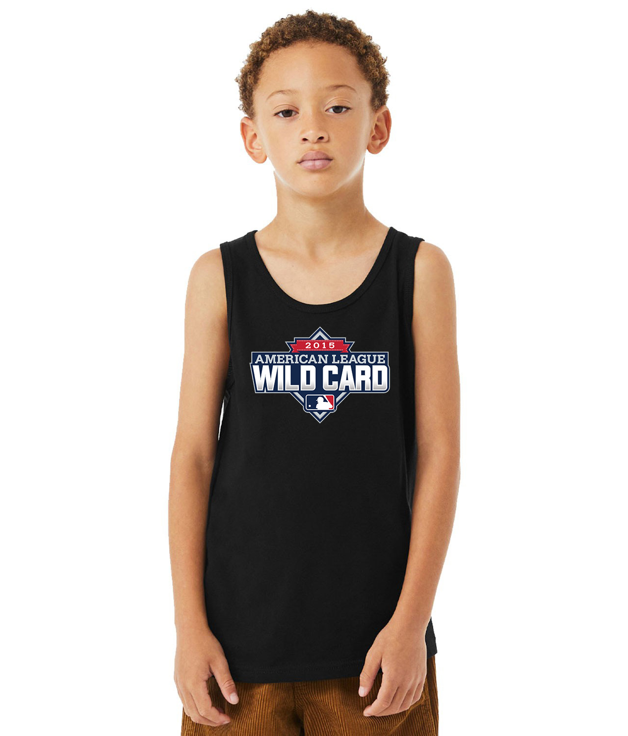 2015 American League Wildcard Game - Houston Astros vs New York Yankees Baseball Logo Symbol Emblem Customized Design on Youth Tank Top