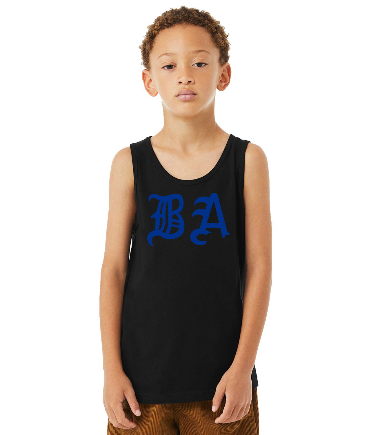 Boston Americans Jersey 1902 BA Baseball Logo Symbol Emblem Customized Design on Youth Tank Top