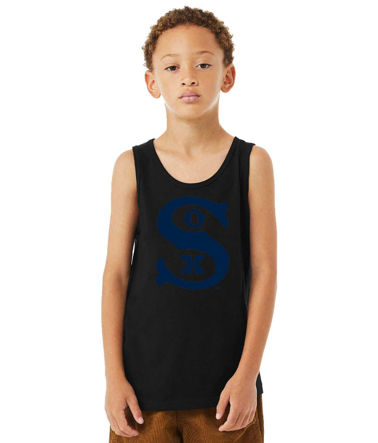 Chicago White Stockings Primary 1936 Baseball Logo Symbol Emblem Customized Design on Youth Tank Top