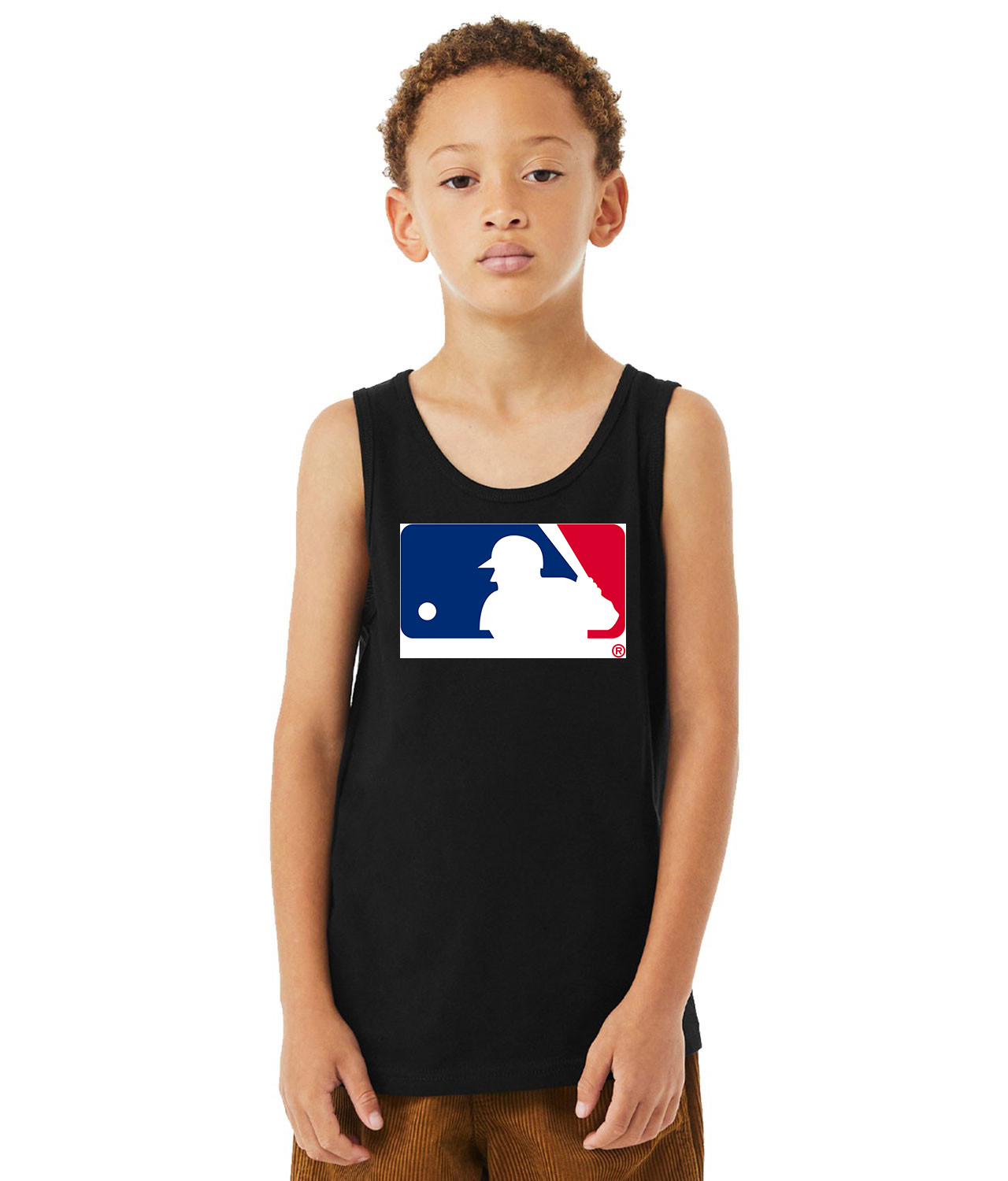 Major League Baseball 1992 Alternate Logo Symbol Emblem Customized Design on Youth Tank Top
