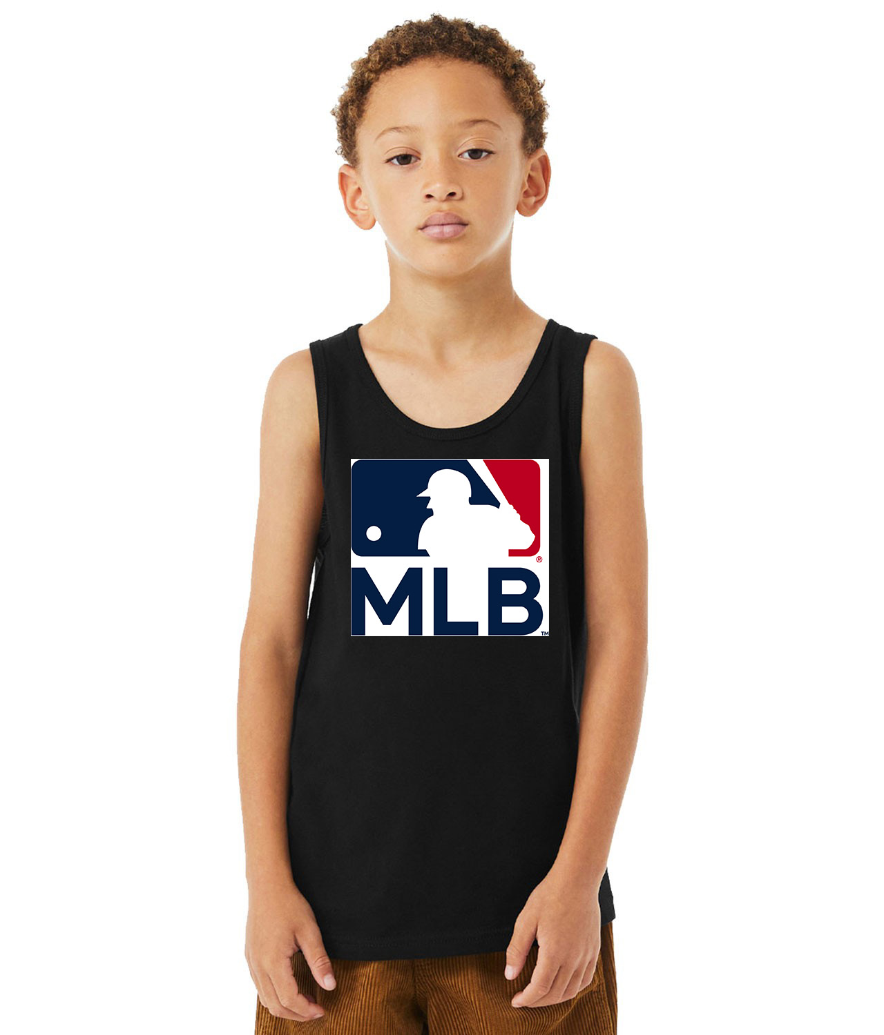 Major League Baseball Alternate 2019 Logo Symbol Emblem Customized Design on Youth Tank Top