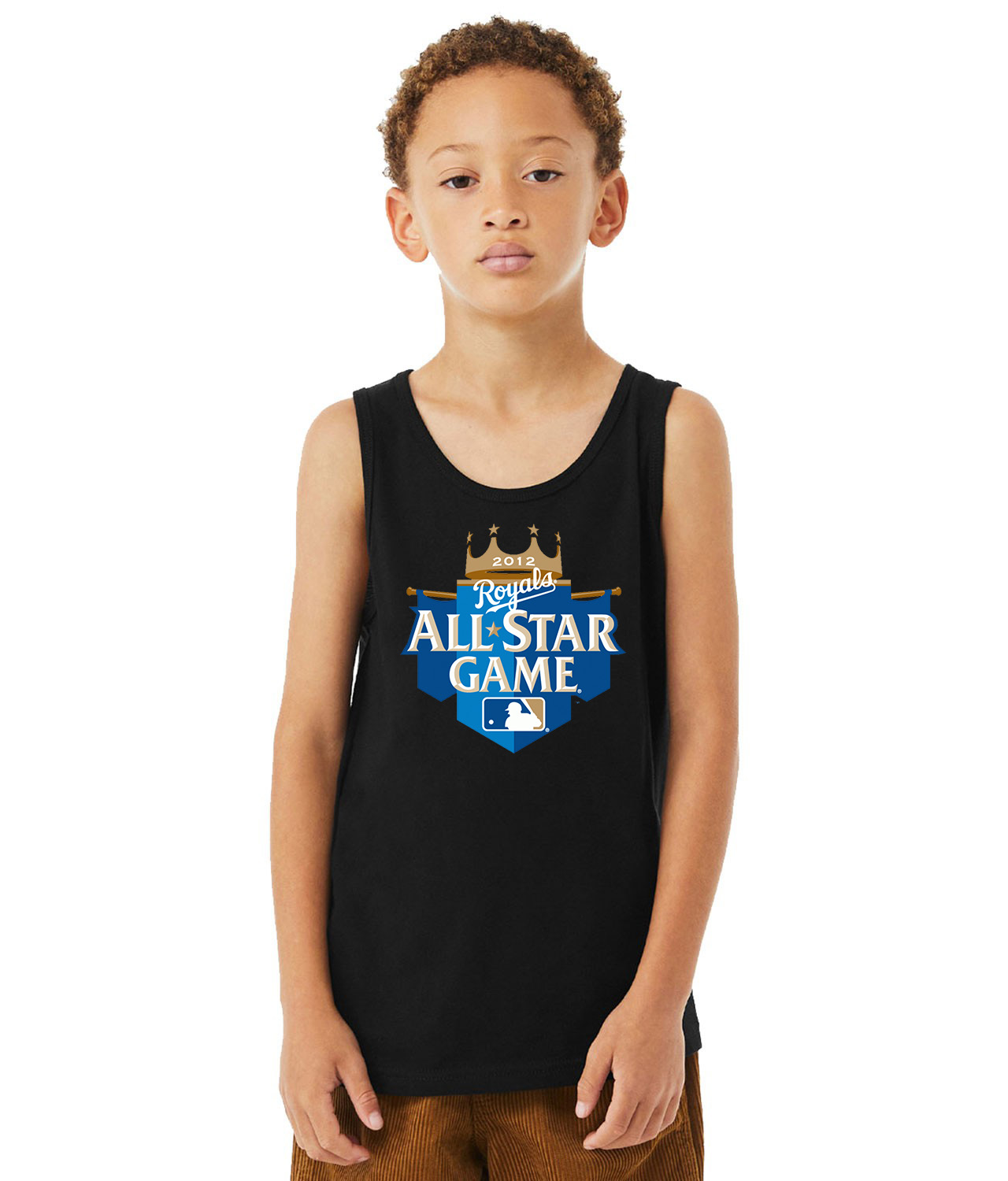 2012 MLB All-Star Game Kauffman Stadium Kansas City Missouri Baseball Logo Symbol Emblem Customized Design on Youth Tank Top