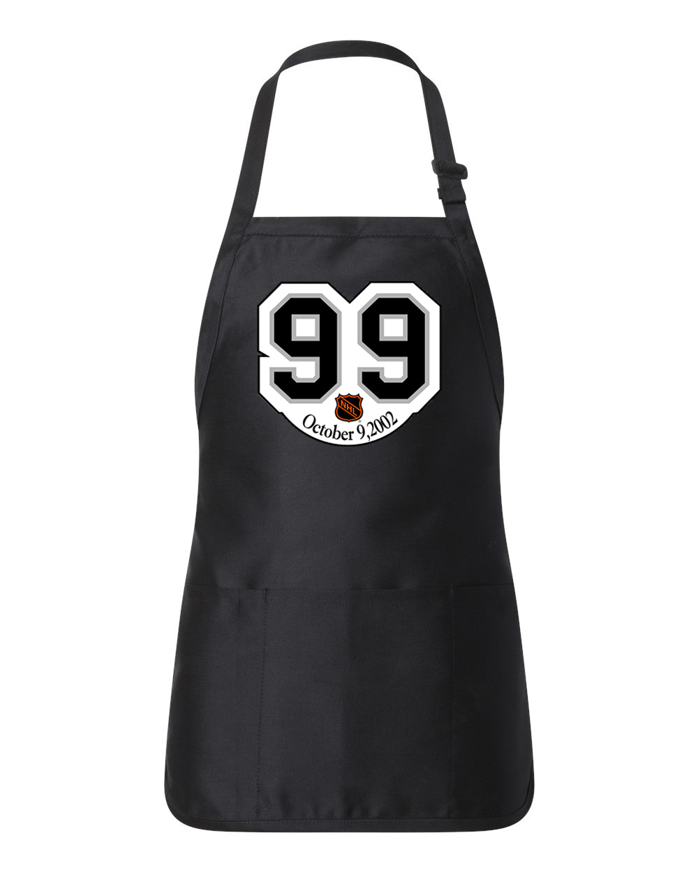 Los Angeles Kings Wayne Gretzky Number Retirement Patch Hockey Logo Customized Design on Full-Length Apron with Pouch Pocket