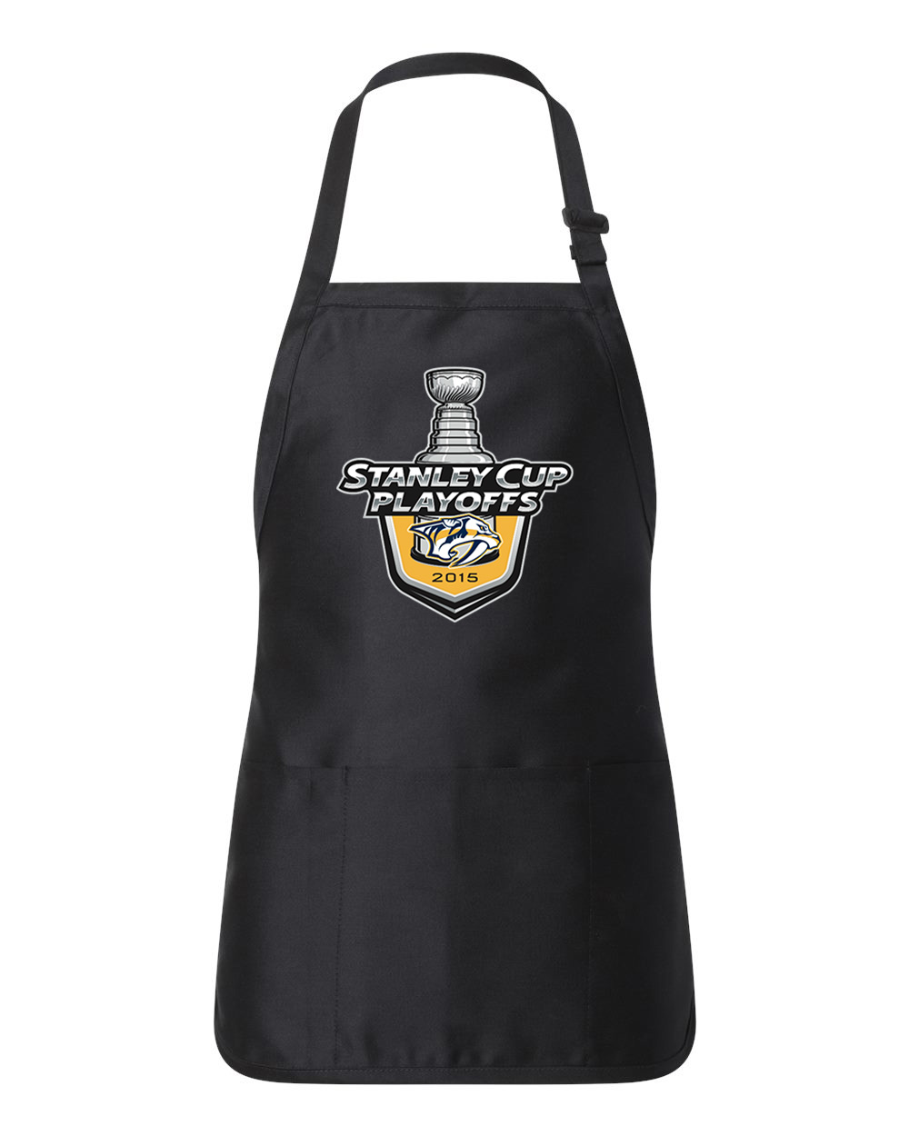 2015 Stanley Cup Playoffs - Nashville Predators Hockey Logo Customized Design on Full-Length Apron with Pouch Pocket