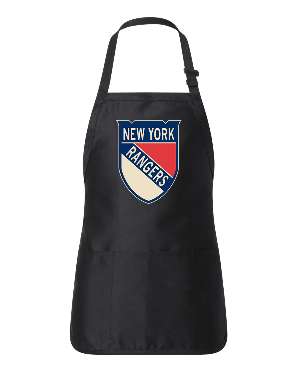 New York Rangers 2012 Winter Classic Hockey Logo Customized Design on Full-Length Apron with Pouch Pocket