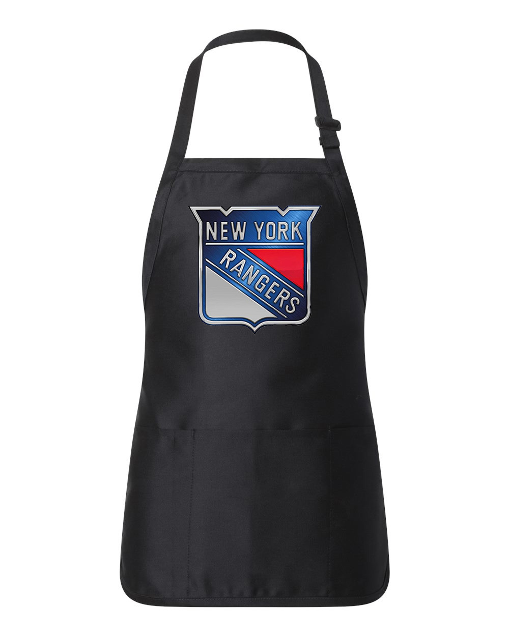 New York Rangers Stadium Series Chrome Treated Hockey Logo Customized Design on Full-Length Apron with Pouch Pocket