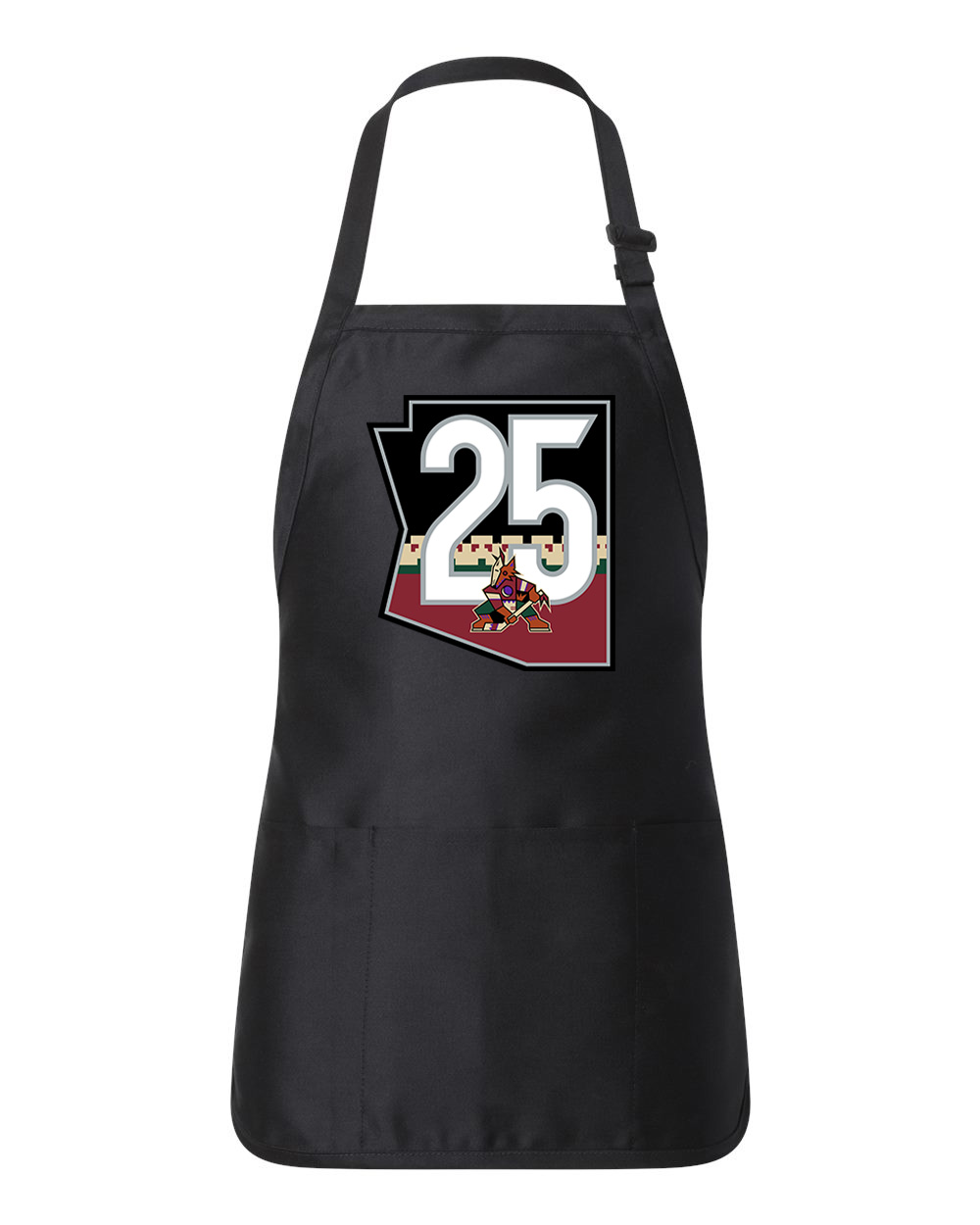 Arizona Phoenix Coyotes 25th Anniversary 2020 Hockey Logo Customized Design on Full-Length Apron with Pouch Pocket