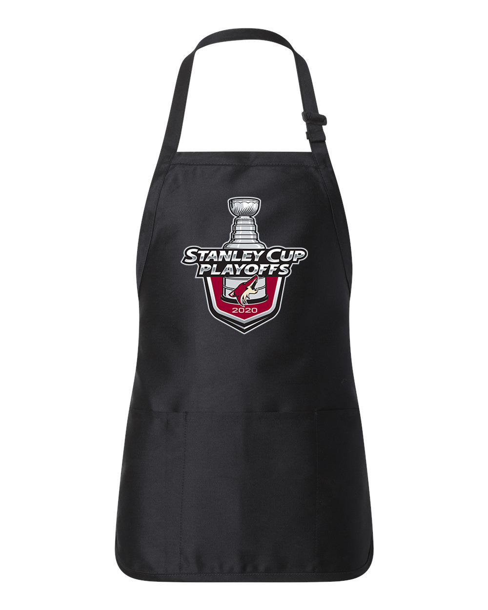 The Arizona Coyotes 2020 Stanley Cup Playoffs Hockey Logo Customized Design on Full-Length Apron with Pouch Pocket