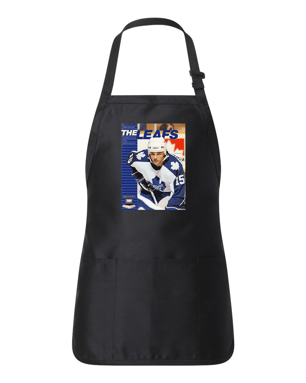 Toronto Maple Leafs Program 1989 Hockey Logo Customized Design on Full-Length Apron with Pouch Pocket