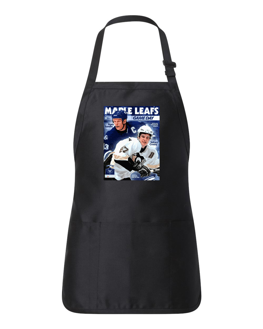 Toronto Maple Leafs Program 2005 Hockey Logo Customized Design on Full-Length Apron with Pouch Pocket
