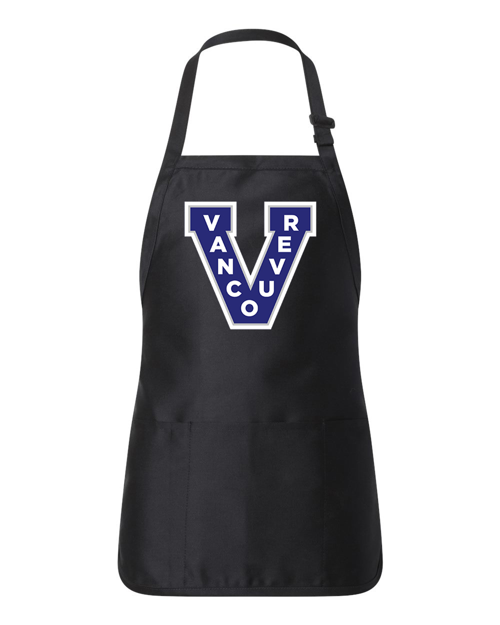 Vancouver Canucks Throwback 2012-13 Hockey Logo Customized Design on Full-Length Apron with Pouch Pocket