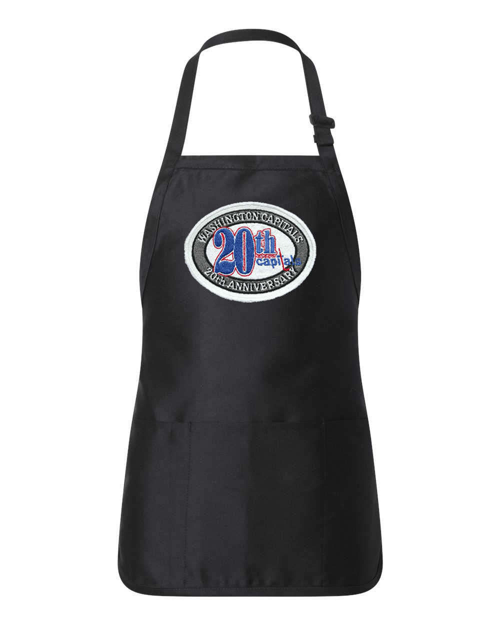Washington Capitals 20th Anniversary Hockey Logo Customized Design on Full-Length Apron with Pouch Pocket