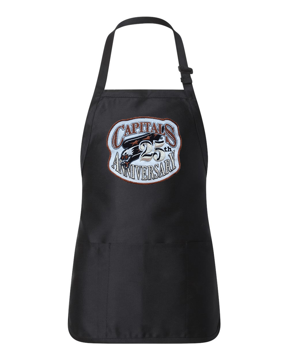Washington Capitals 25th Anniversary Hockey Logo Customized Design on Full-Length Apron with Pouch Pocket