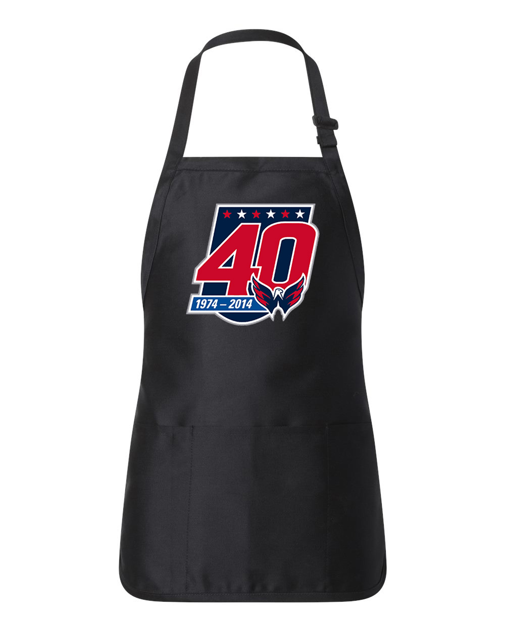 Washington Capitals 40th Anniversary Hockey Logo Customized Design on Full-Length Apron with Pouch Pocket