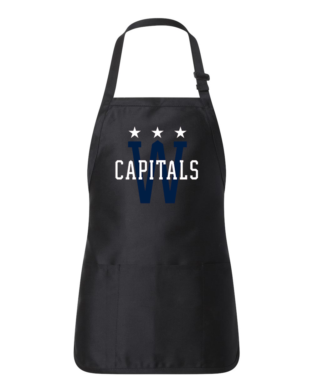 Washington Capitals 2015 NHL Winter Classic At Nationals Park Against Chicago Hockey Logo Customized Design on Full-Length Apron with Pouch Pocket