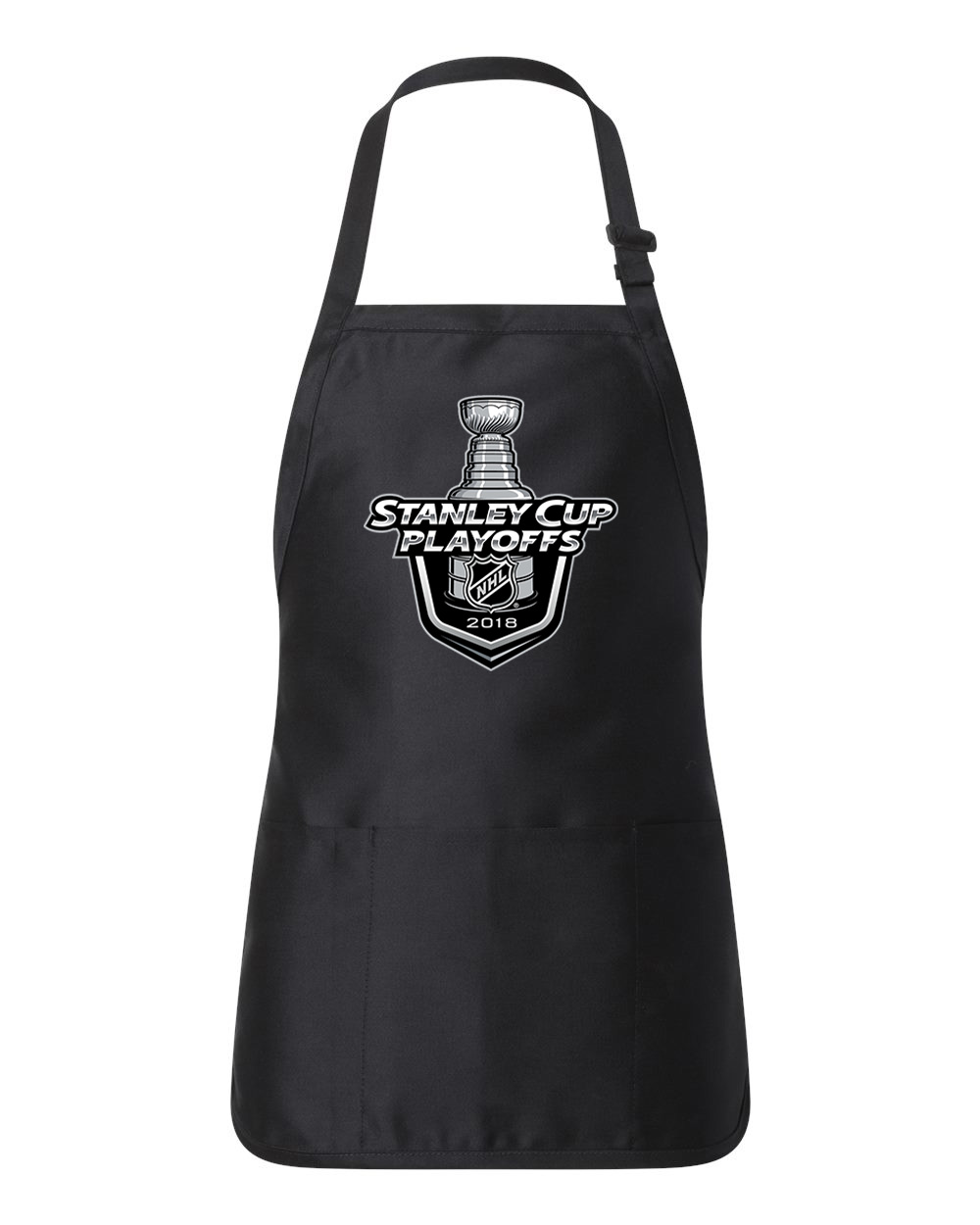 2018 NHL Stanley Cup Playoffs Hockey Logo Customized Design on Full-Length Apron with Pouch Pocket